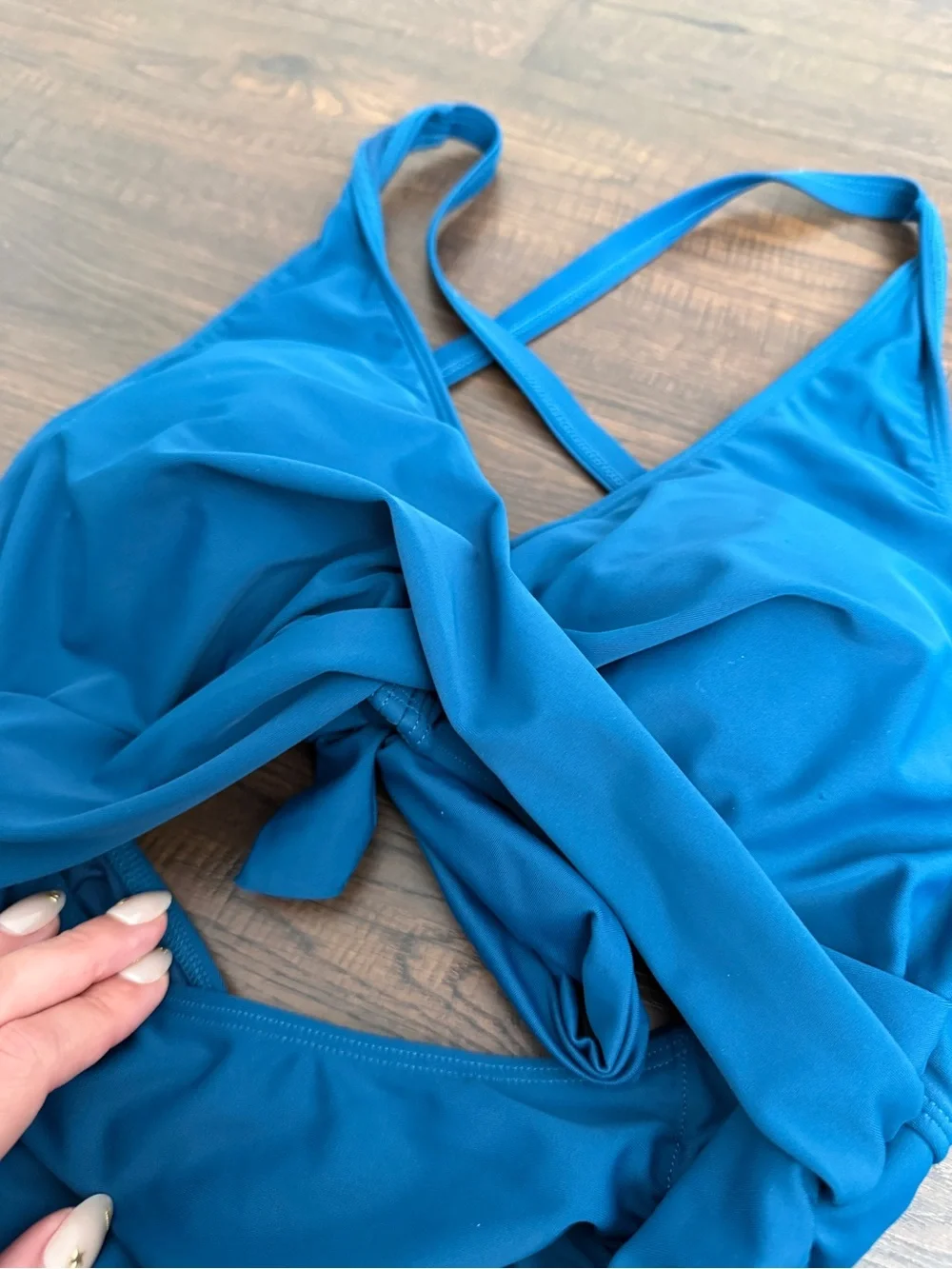 Ruched Cutout One-Piece Swimsuit in Deep Teal
